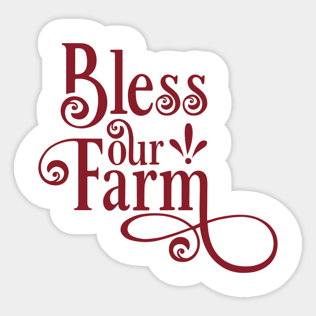 Bless our farm Sticker by Ombre Dreams